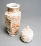 TWO JAPANESE EARTHENWARE VASES