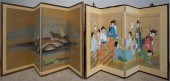 TWO JAPANESE FOUR-PANEL TABLE