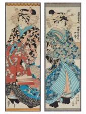 TWO JAPANESE FRAMED WOODBLOCK