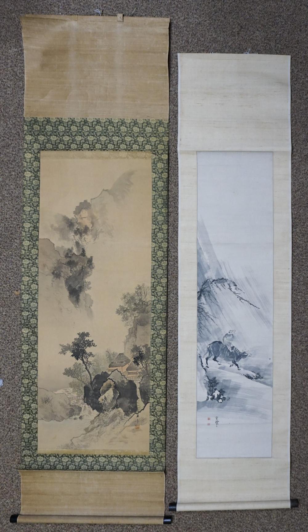 TWO JAPANESE HANGING SCROLLS OF