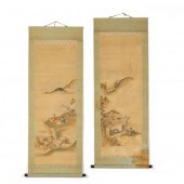 TWO JAPANESE HANGING SCROLLS O