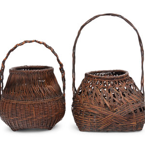 Two Japanese Ikebana Bamboo