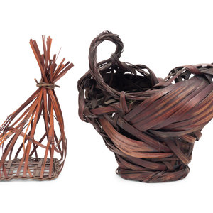 Two Japanese Ikebana Bamboo