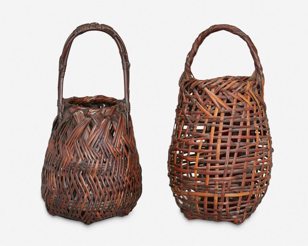 TWO JAPANESE IKEBANA BASKETSTwo