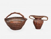 TWO JAPANESE IKEBANA BASKETSTw