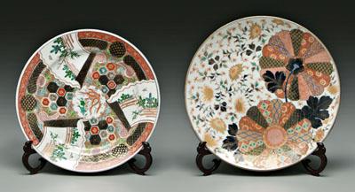 Two Japanese Imari chargers: one