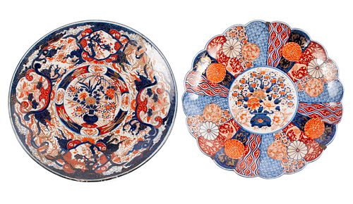 TWO JAPANESE IMARI CHARGERSTWO