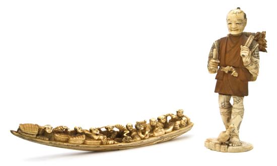 *Two Japanese Ivory Articles