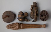 TWO JAPANESE IVORY NETSUKE bot