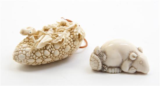Two Japanese Ivory Netsuke one