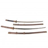 TWO JAPANESE KATANA SWORDS WIT