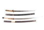 TWO JAPANESE KATANAS WITH SAYA