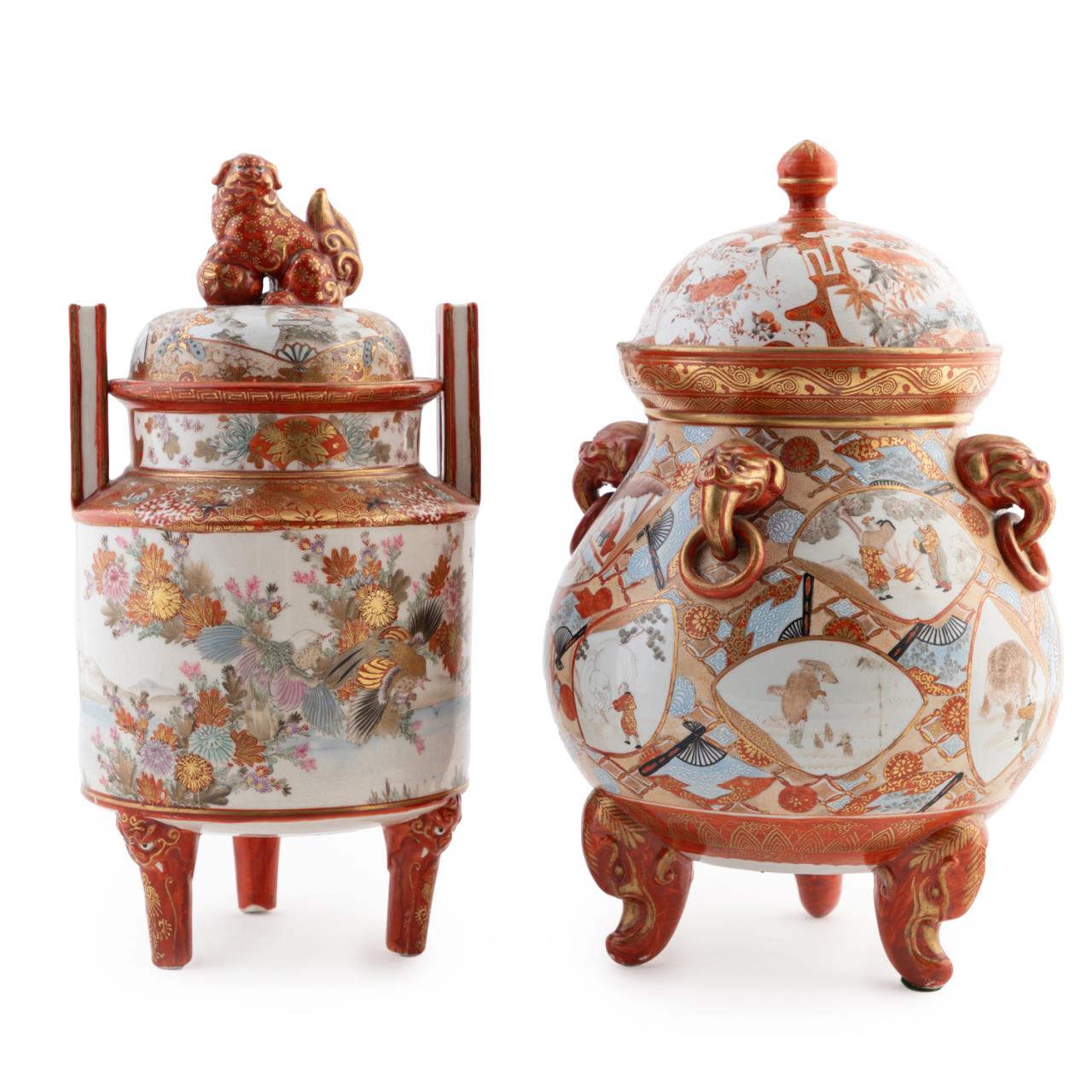 TWO JAPANESE KUTANI LIDDED