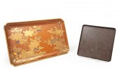 TWO JAPANESE LACQUER TRAYSTwo