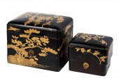 TWO JAPANESE LACQUERED BOXESTw