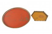 TWO JAPANESE LACQUERED TRAYSth