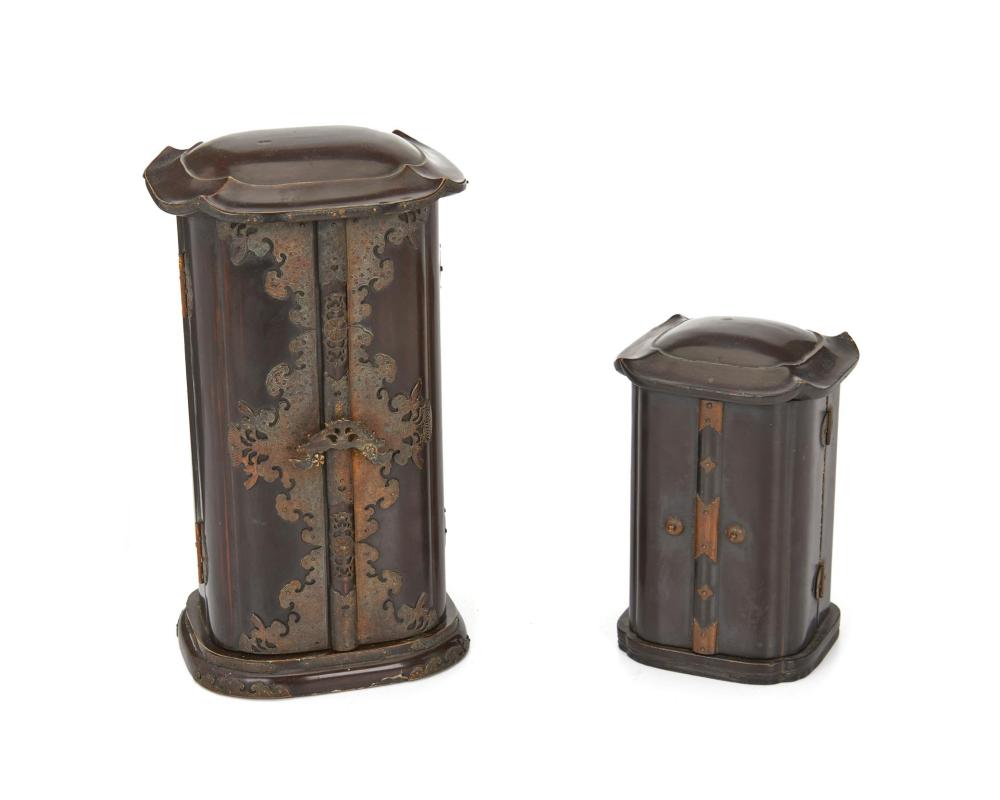 TWO JAPANESE LACQUERED WOOD