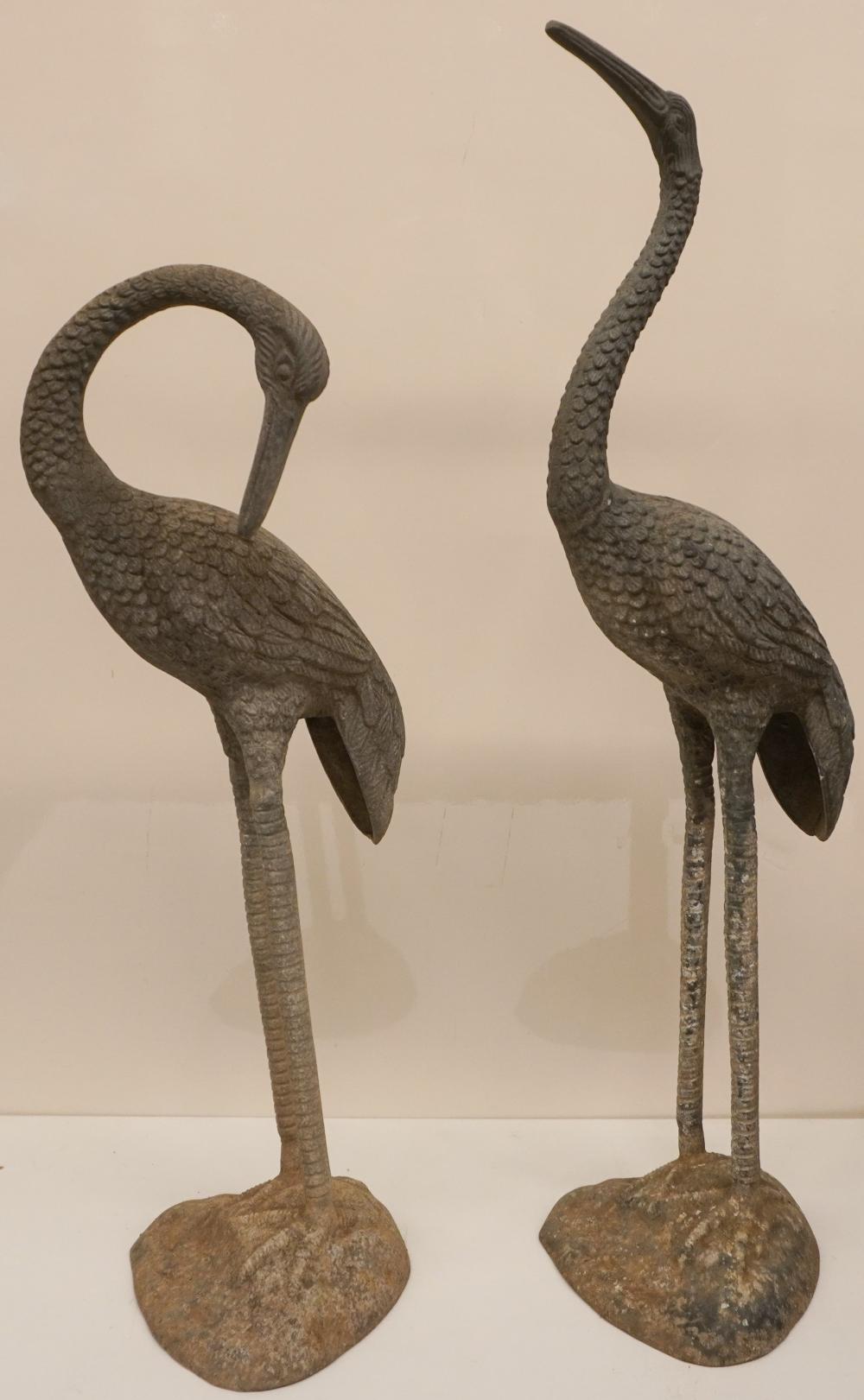 TWO JAPANESE METAL FIGURES OF