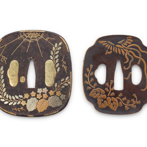 Two Japanese Mixed Metal Inlaid