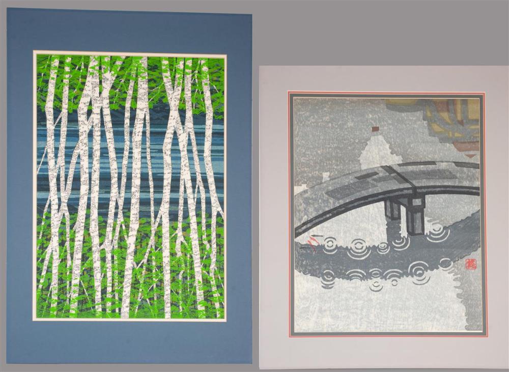 TWO JAPANESE MODERN PRINTS: