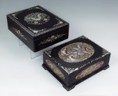 TWO JAPANESE MOTHER OF PEARL I