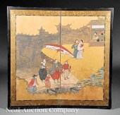 Two Japanese Nambam Table Scre