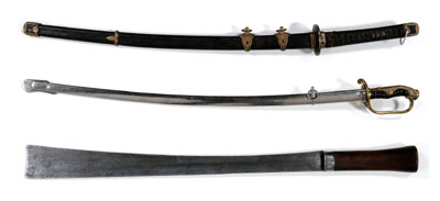 Two Japanese naval swords: kai