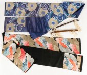 TWO JAPANESE OBIsilk embroider