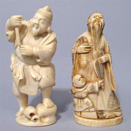 Two Japanese okimono    19/20th