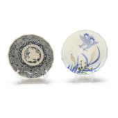 TWO JAPANESE PORCELAIN FOOTED