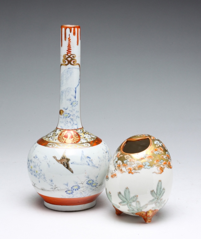 TWO JAPANESE PORCELAIN VASES.