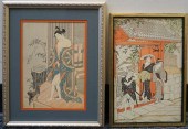 TWO JAPANESE PRINTS: WOODBLOCK