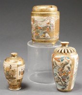 TWO JAPANESE SATSUMA MINIATURE