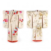 TWO JAPANESE SILK UCHIKAKE WED