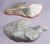 TWO JAPANESE SUISEKI STONES (O