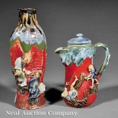 Two Japanese Sumida Ware Vesse