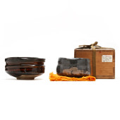 TWO JAPANESE TEA BOWLS ( CHAWA