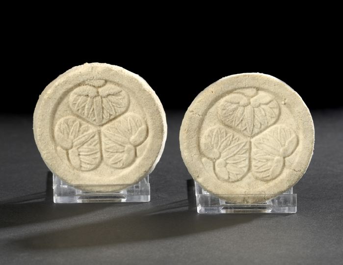 Two Japanese Temple Offering Cakes,