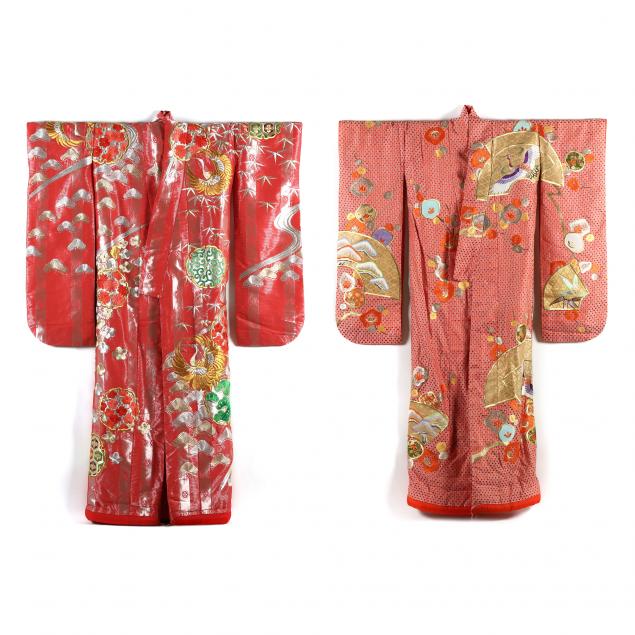 TWO JAPANESE UCHIKAKE WEDDING
