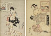TWO JAPANESE UKIYO-E BIJIN-GA
