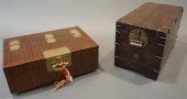TWO JAPANESE WOOD BOXESTwo Jap