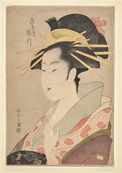 Two Japanese woodblock by Hosoda