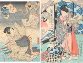 Two Japanese woodblock prints