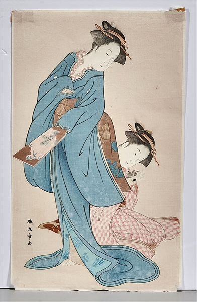 Two Japanese woodblock prints by