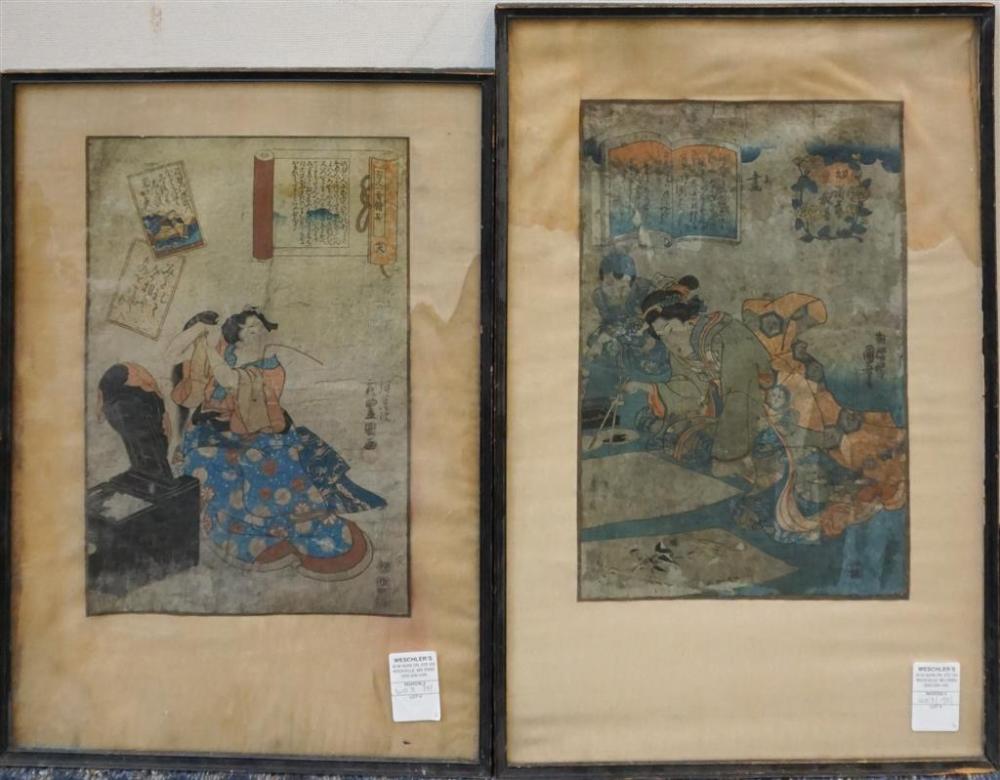 TWO JAPANESE WOODBLOCK PRINTS BY