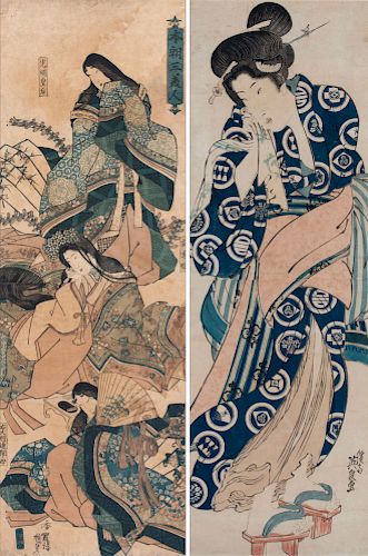 TWO JAPANESE WOODBLOCK PRINTS BY