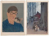Two Japanese woodblock prints: