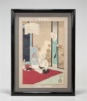 Two Japanese woodblock prints;