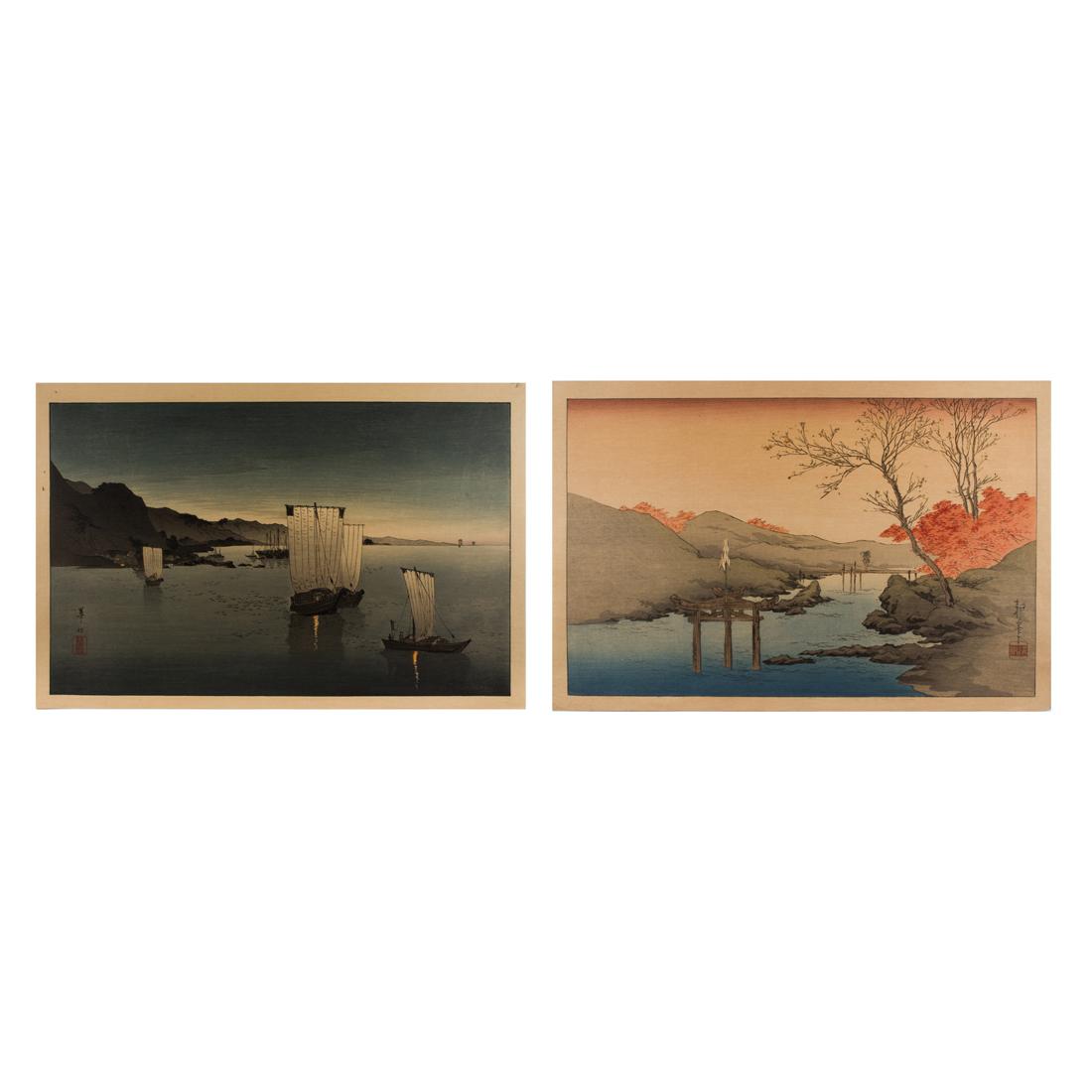 TWO JAPANESE WOODBLOCK PRINTS Two