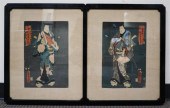 TWO JAPANESE WOODBLOCKS, FRAME